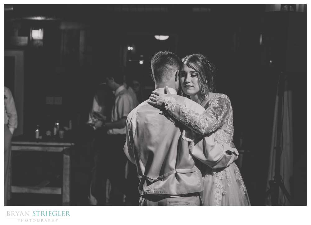 first dance in black and white